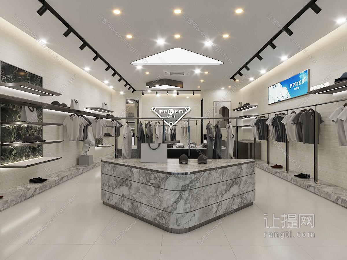 现代服装店 男装店