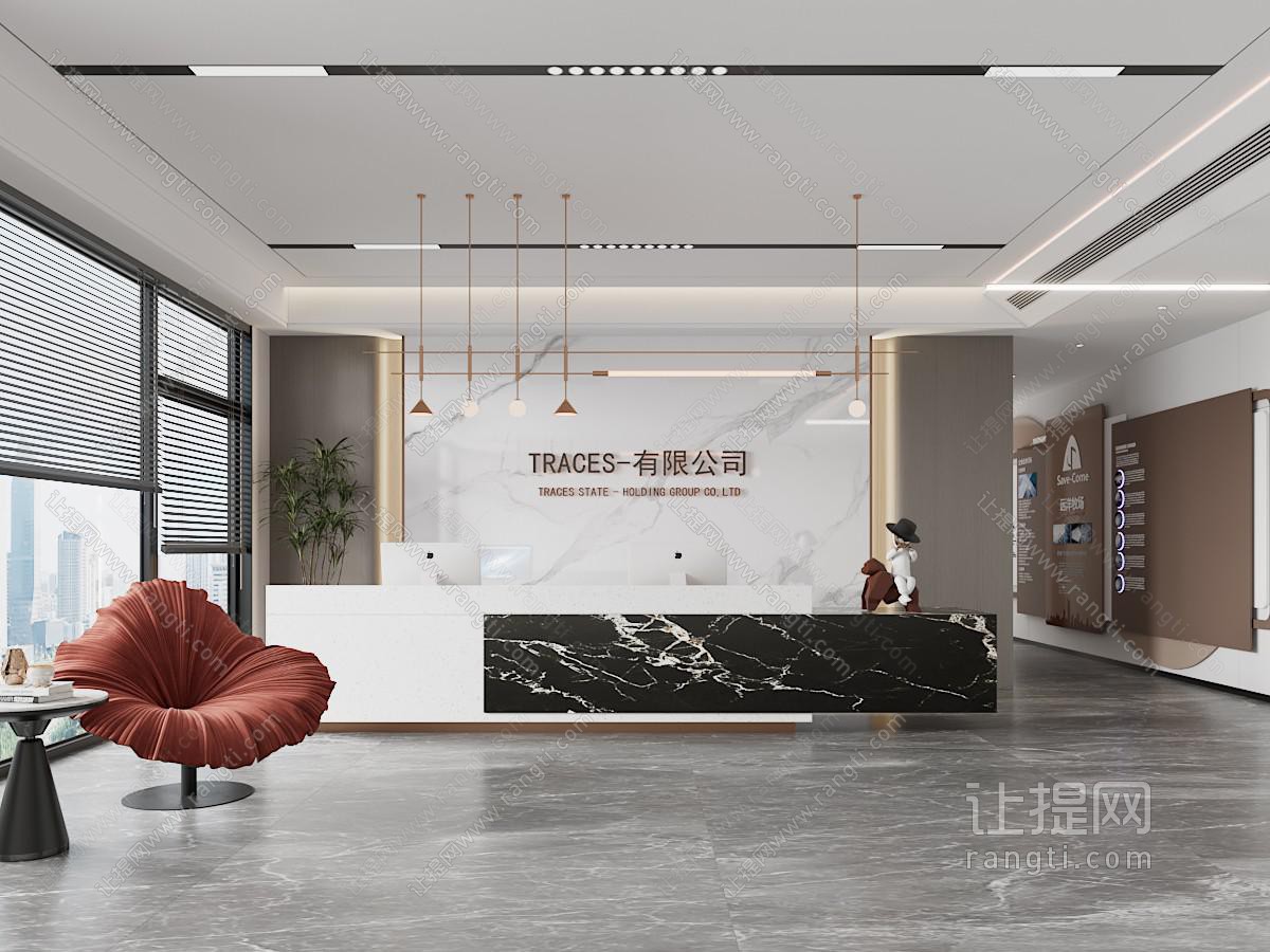 现代公司前台 接待