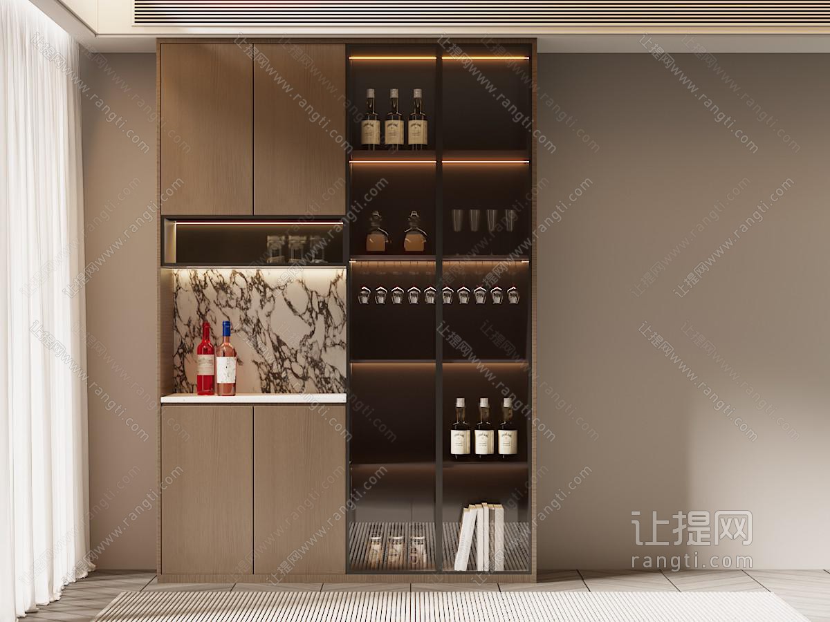 现代意式酒柜