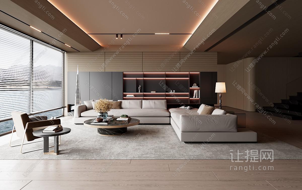 现代别墅客厅
