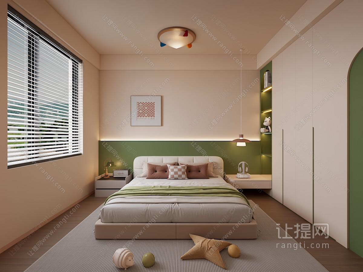 现代奶油通用儿童房