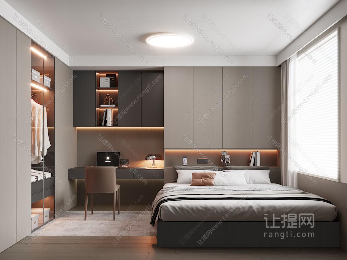 意式轻奢榻榻米卧室
