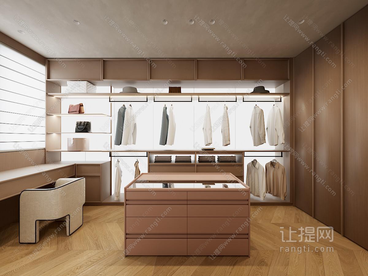 简约原木衣帽间