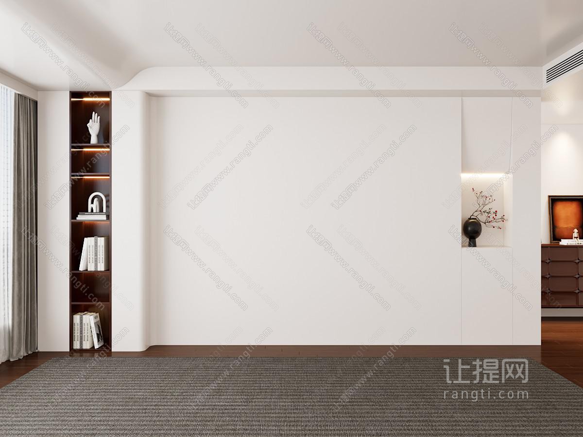 侘寂中古沙发背景墙 餐厅 客厅