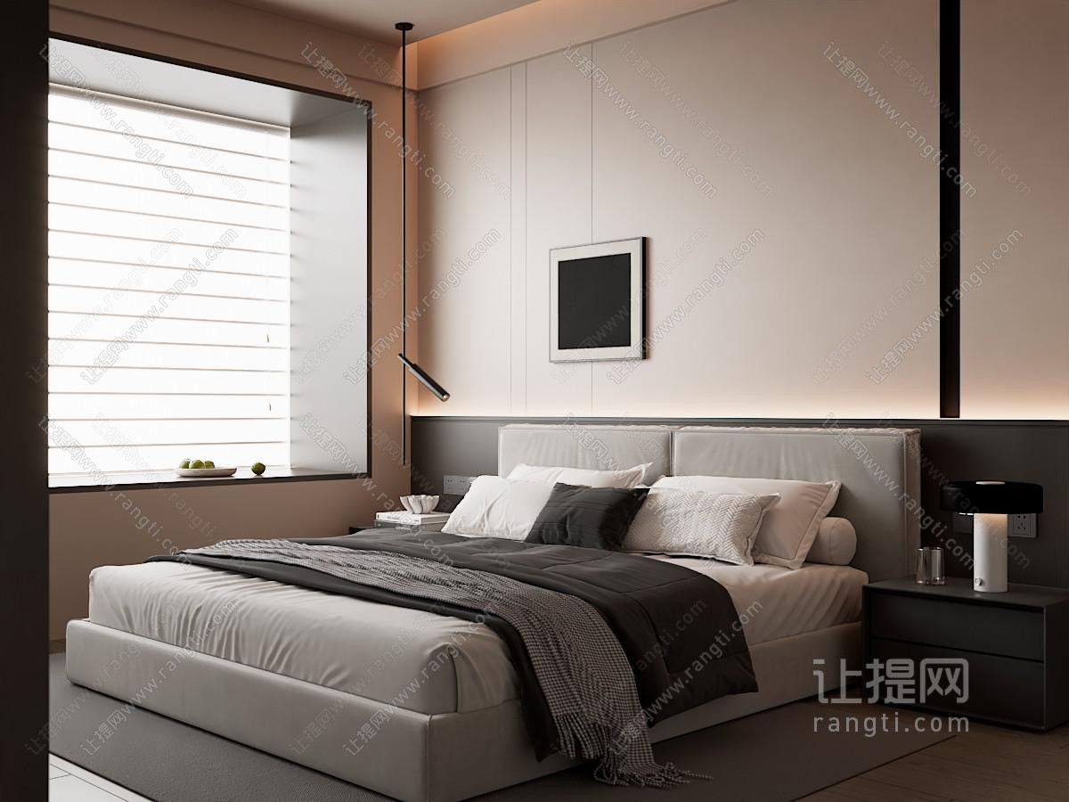 现代极简家居卧室