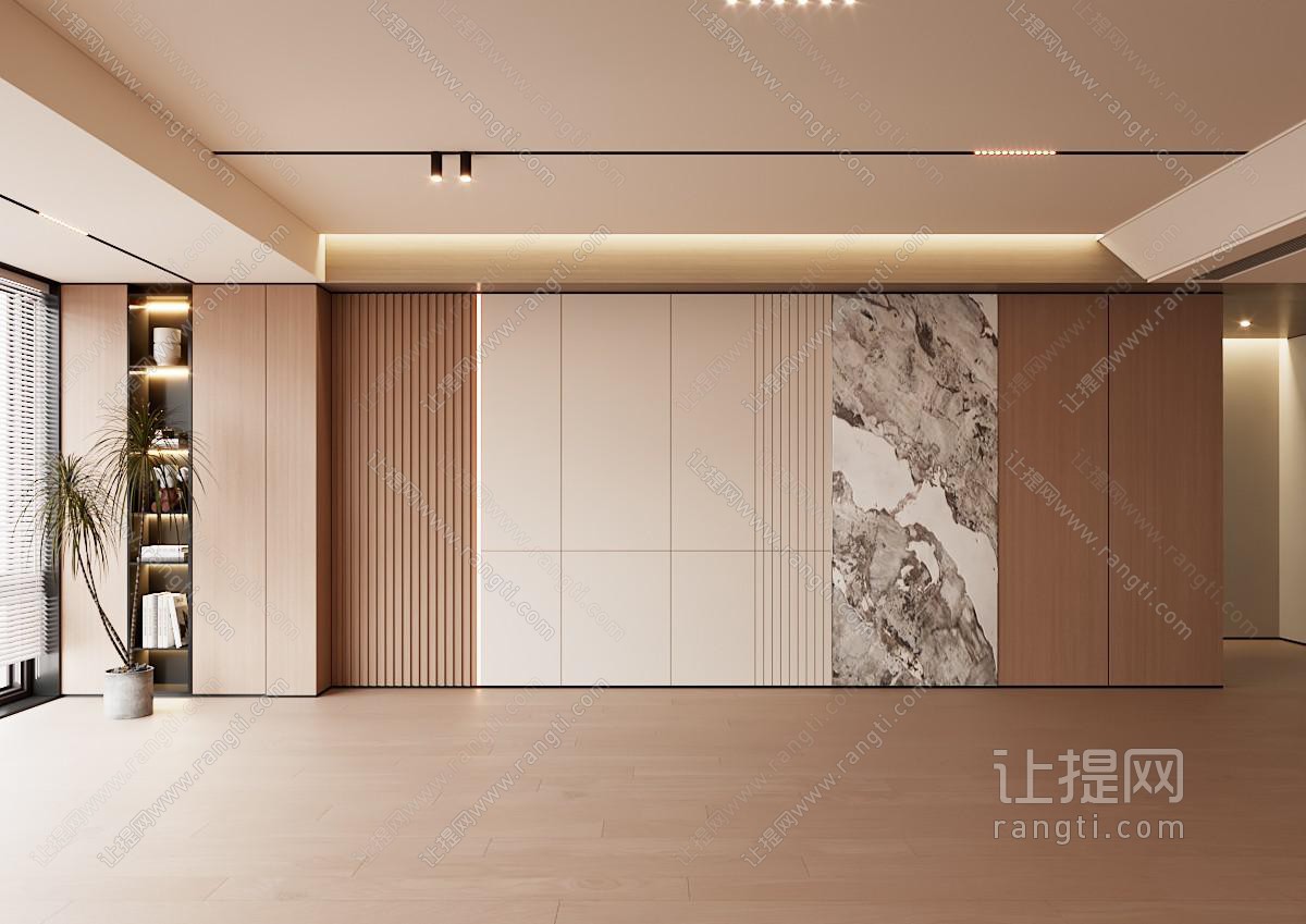 现代简约沙发背景墙 阳台柜 客厅柜 木饰面背景墙