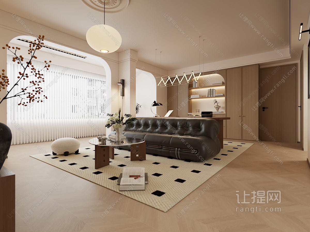 中古复古家居客厅 横厅