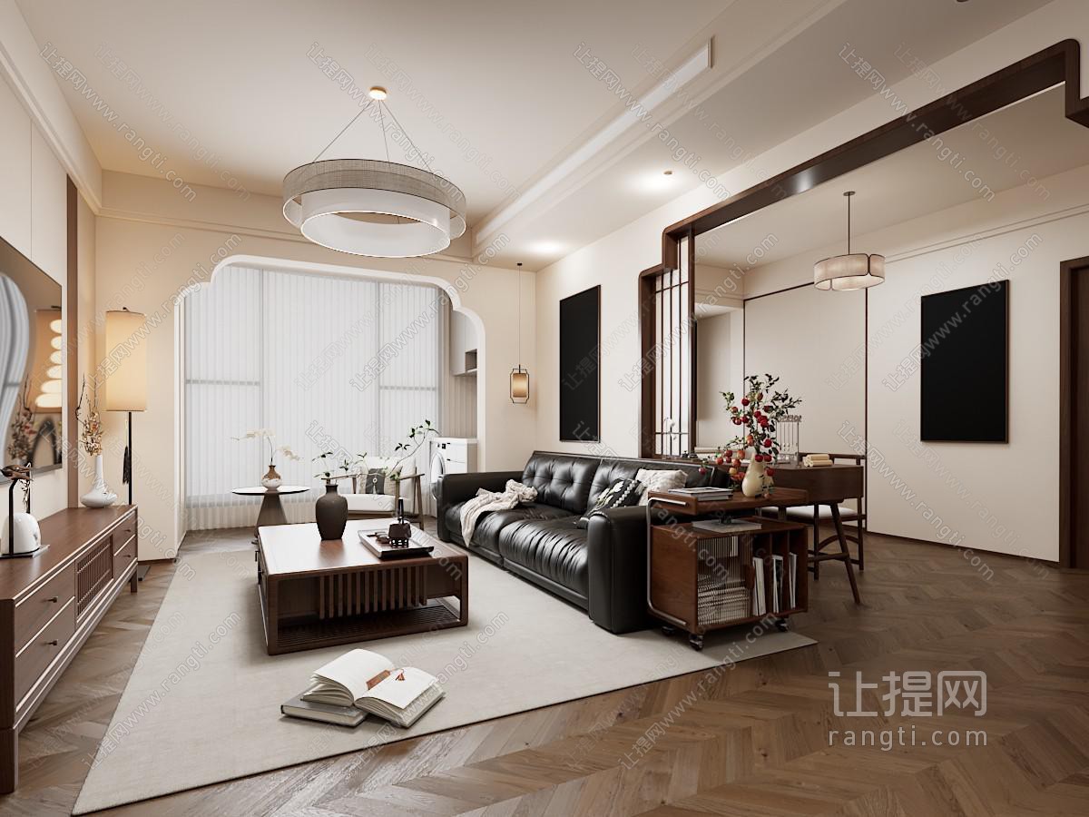 新中式中古宋式客厅