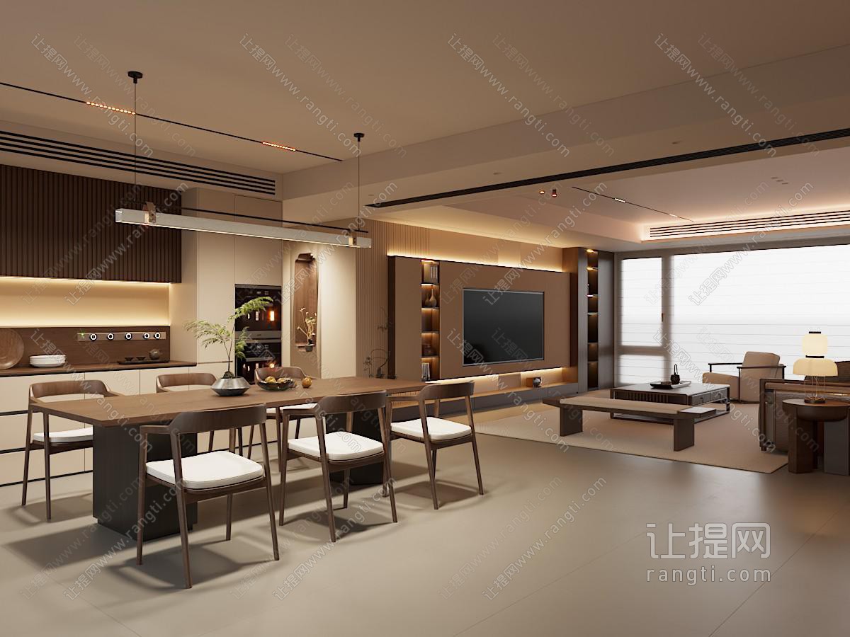 新中式中式宋式客餐厅