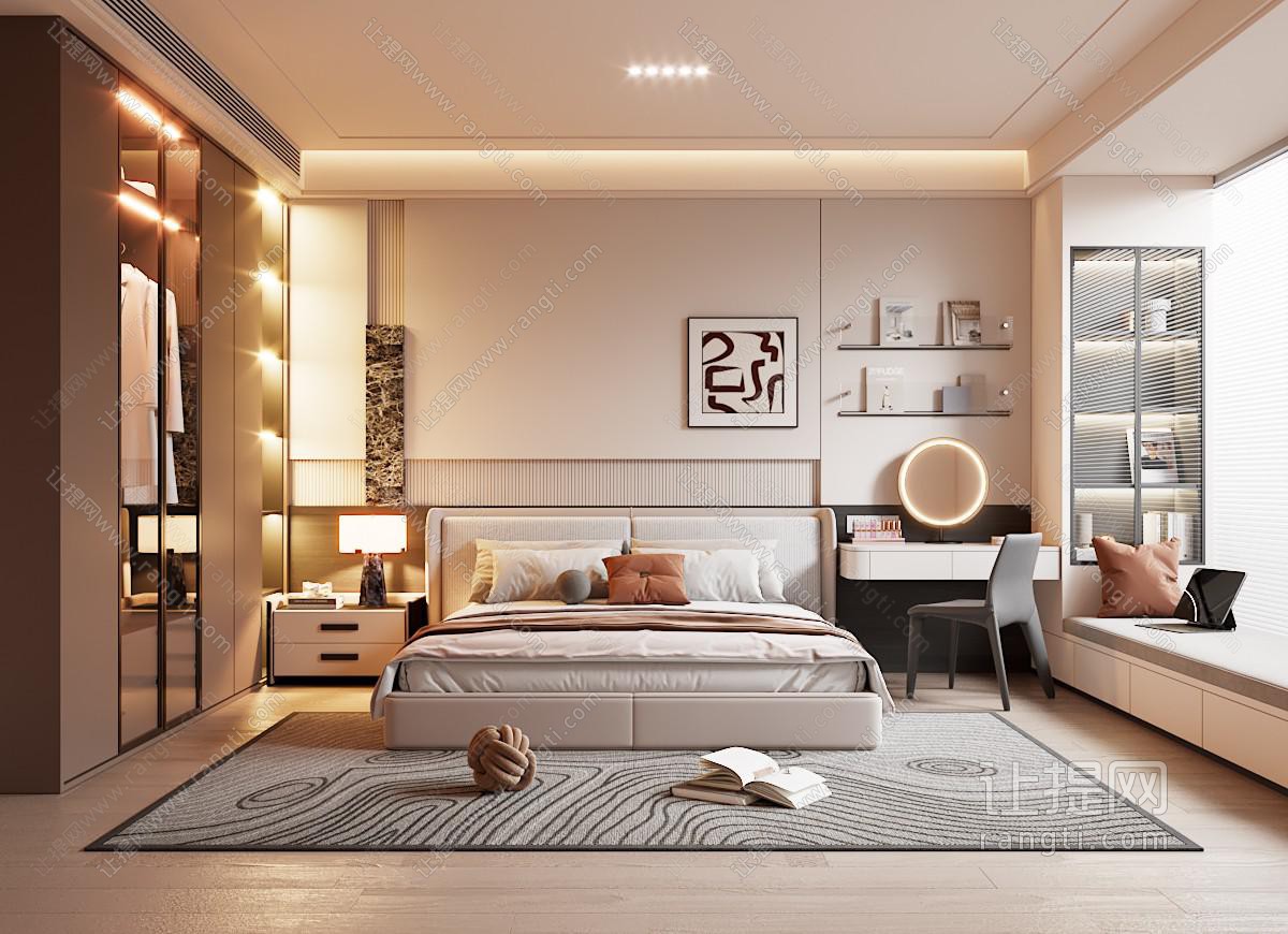 现代意式家居卧室