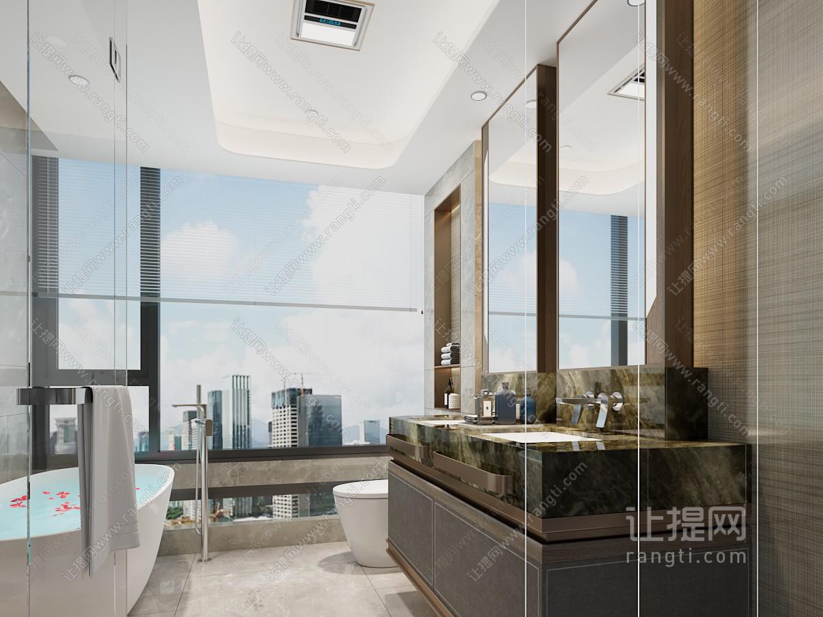 现代卫生间 浴室 洗手间