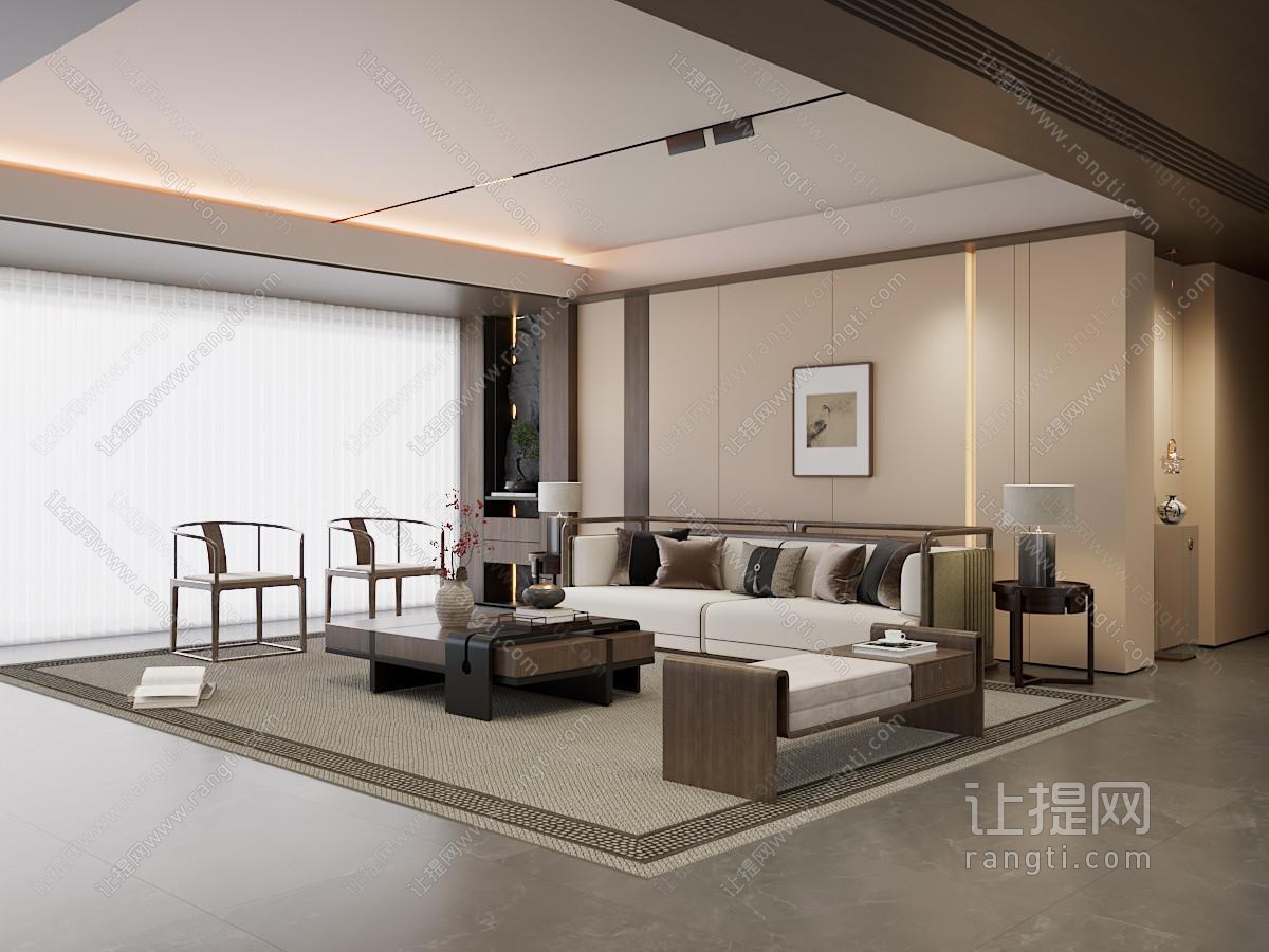 新中式中式家居客厅
