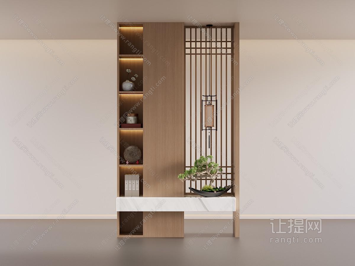 新中式隔断柜
