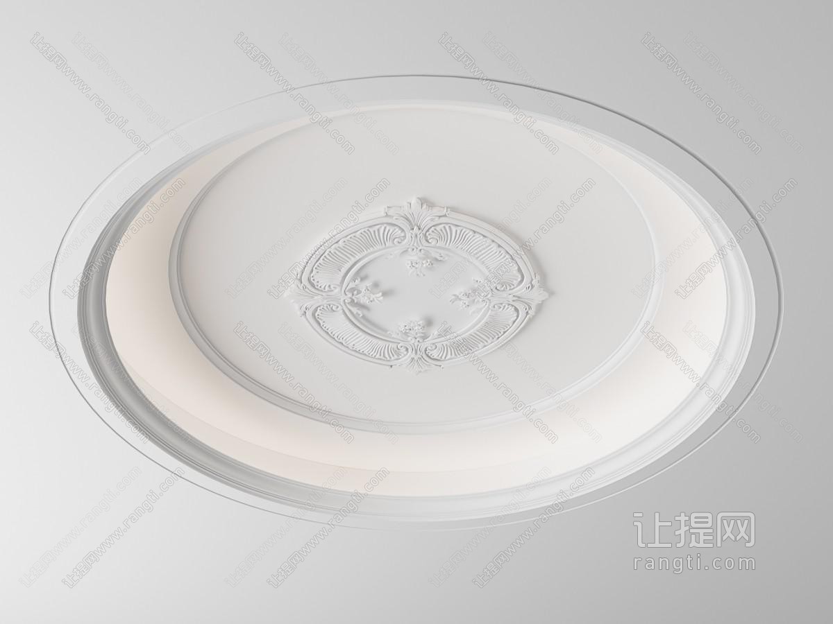 欧式吊顶石膏灯盘
