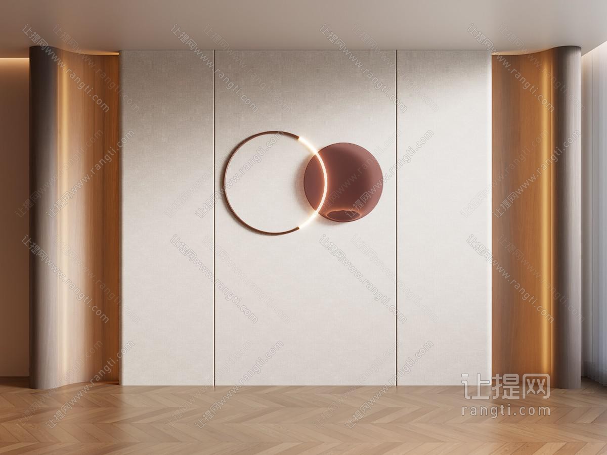 现代床头背景墙