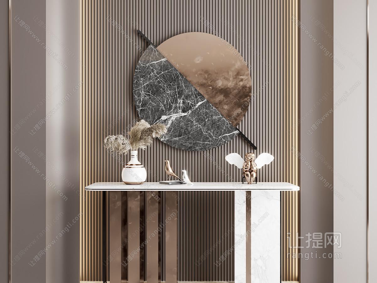 现代玄关端景台