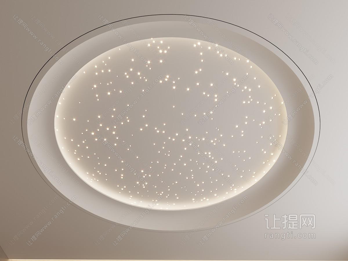 现代星空吊顶 圆形吊顶