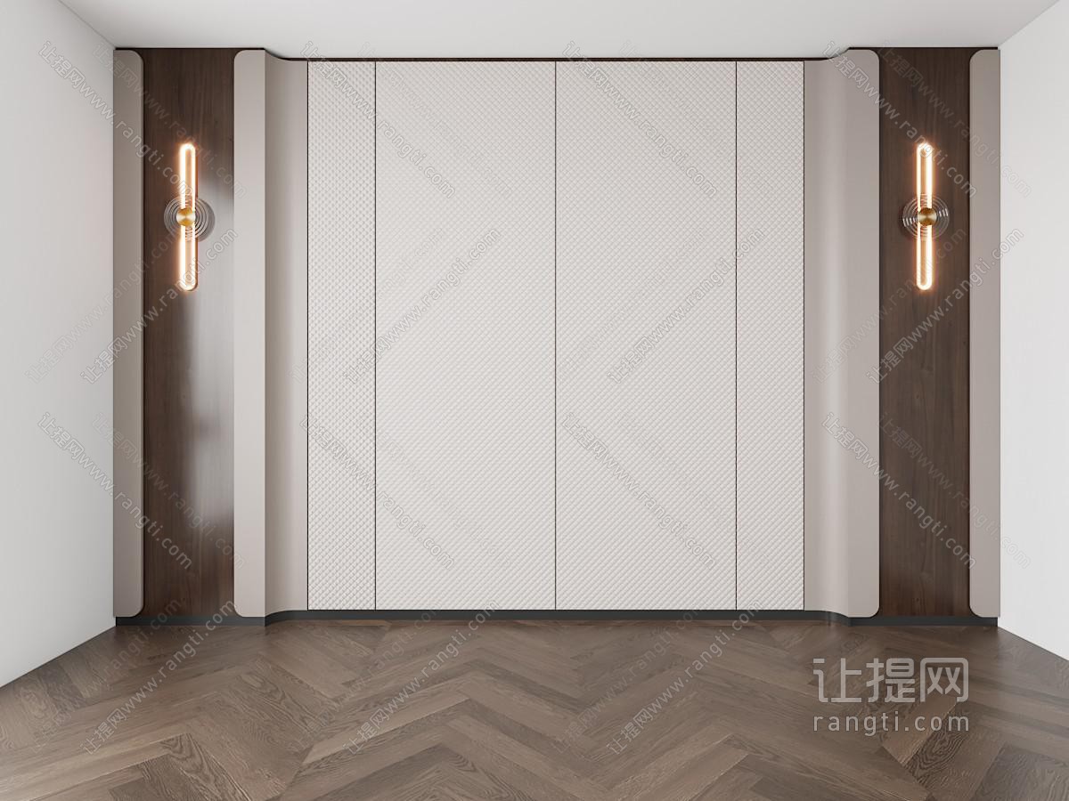 现代床背景