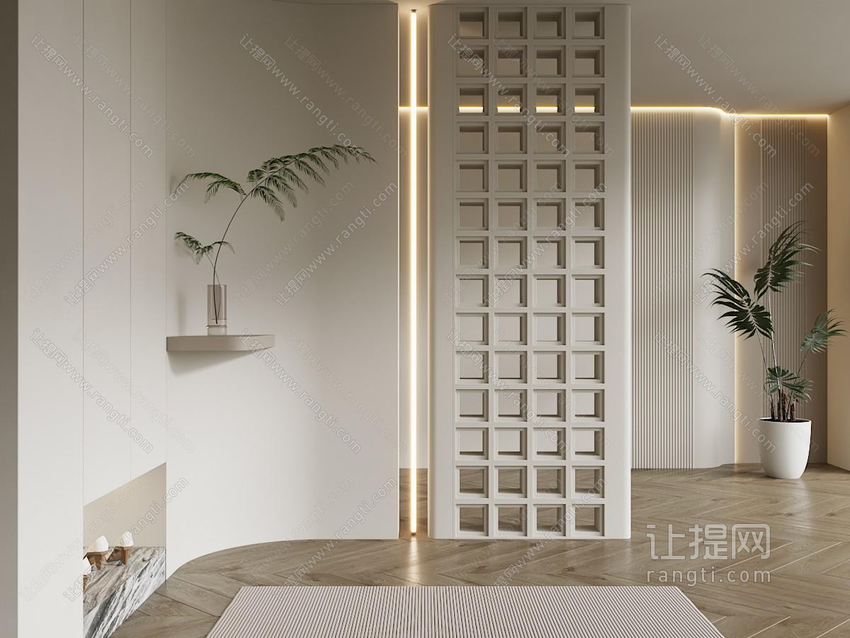 侘寂风玄关隔断