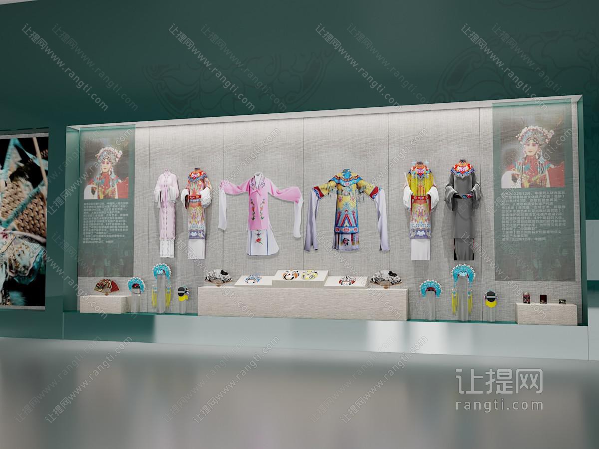 非遗展厅 文化艺术展厅 展厅 展台