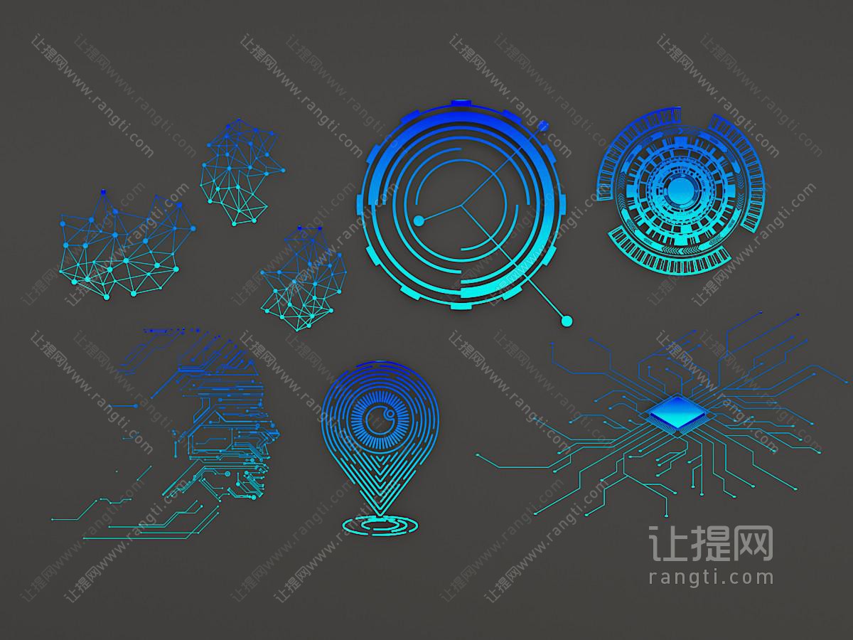 科技线条圆形科技线条科技背景