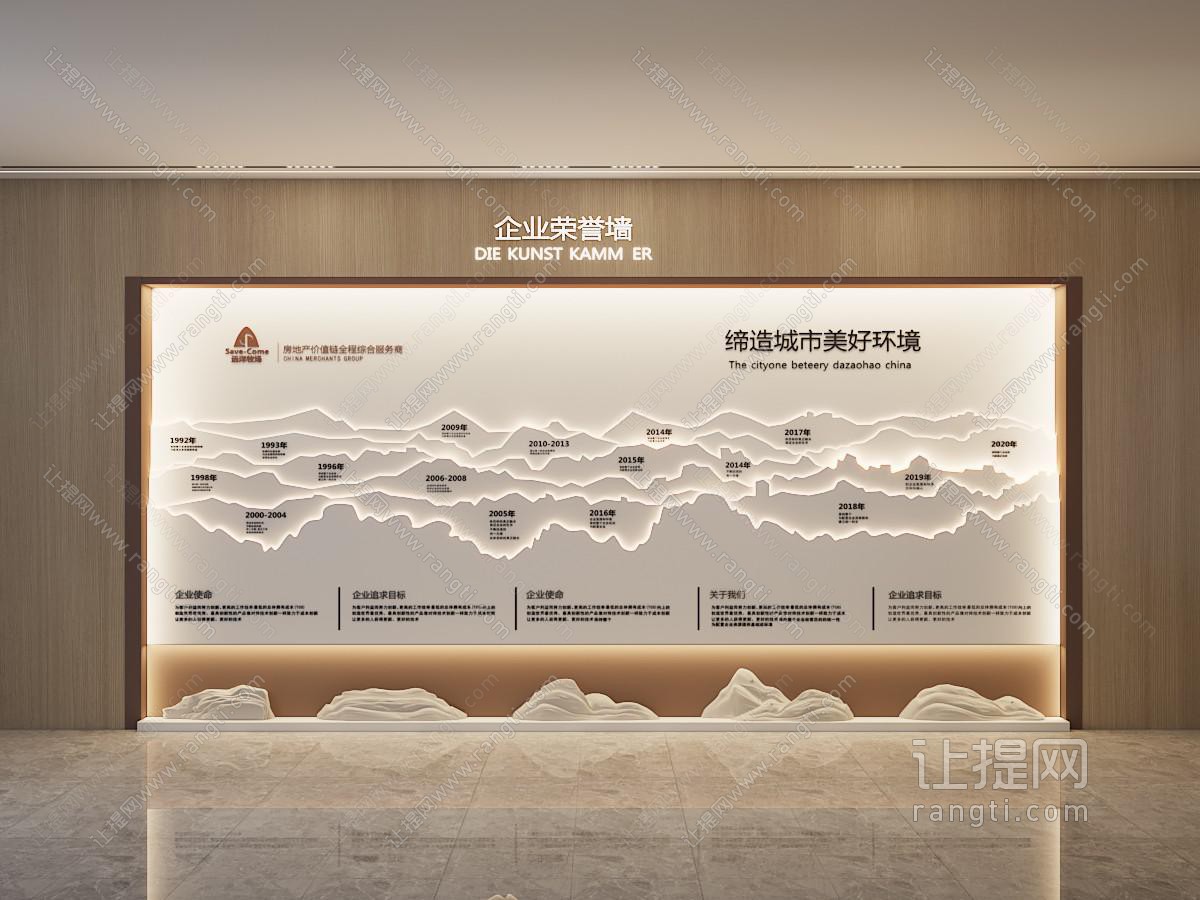 现代展厅文化墙
