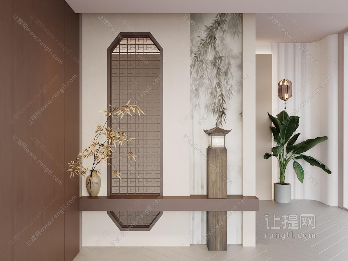 新中式复古玄关