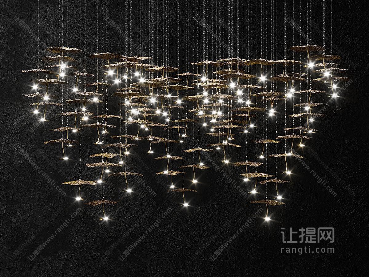 新中式金属水晶吊灯