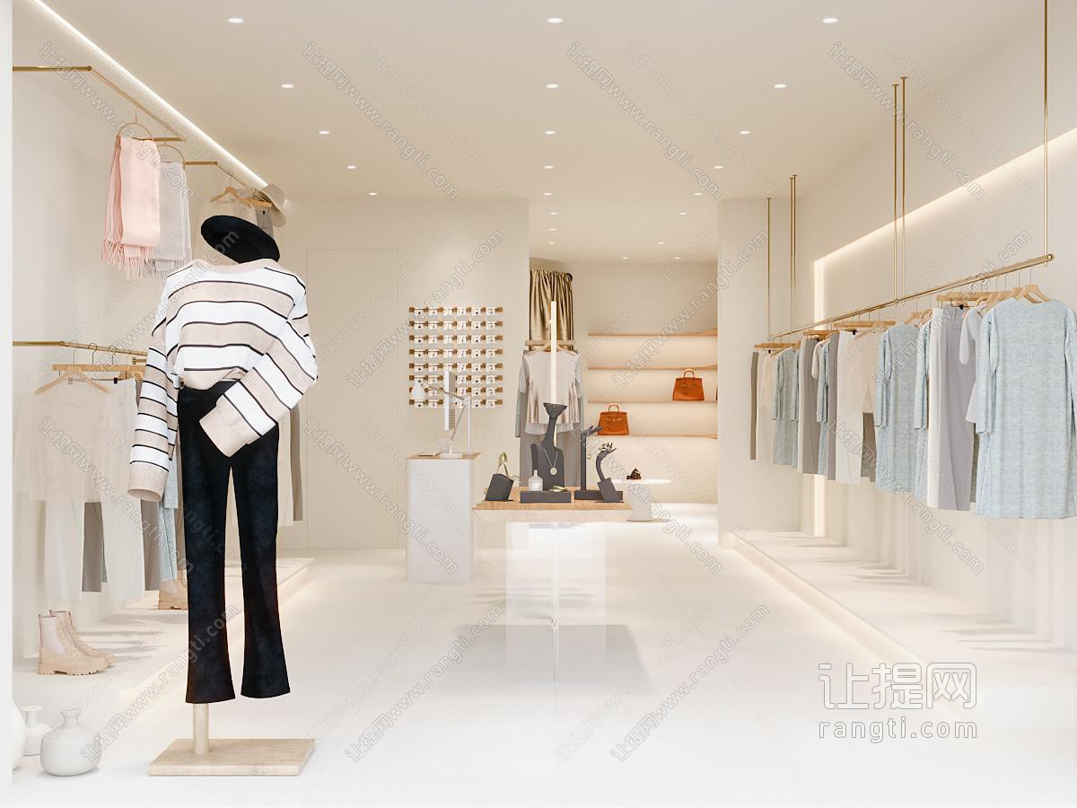 现代极简服装店