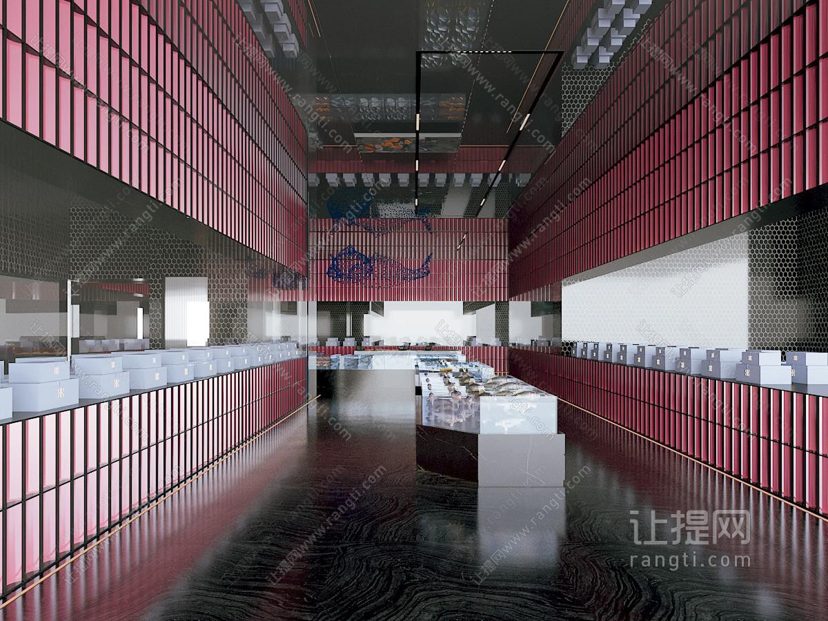 现代科技风自助餐厅