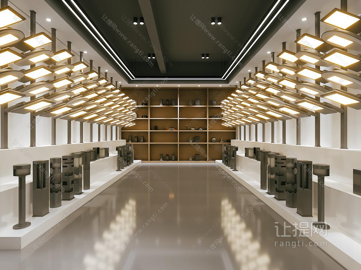 现代灯具专卖店展览展厅