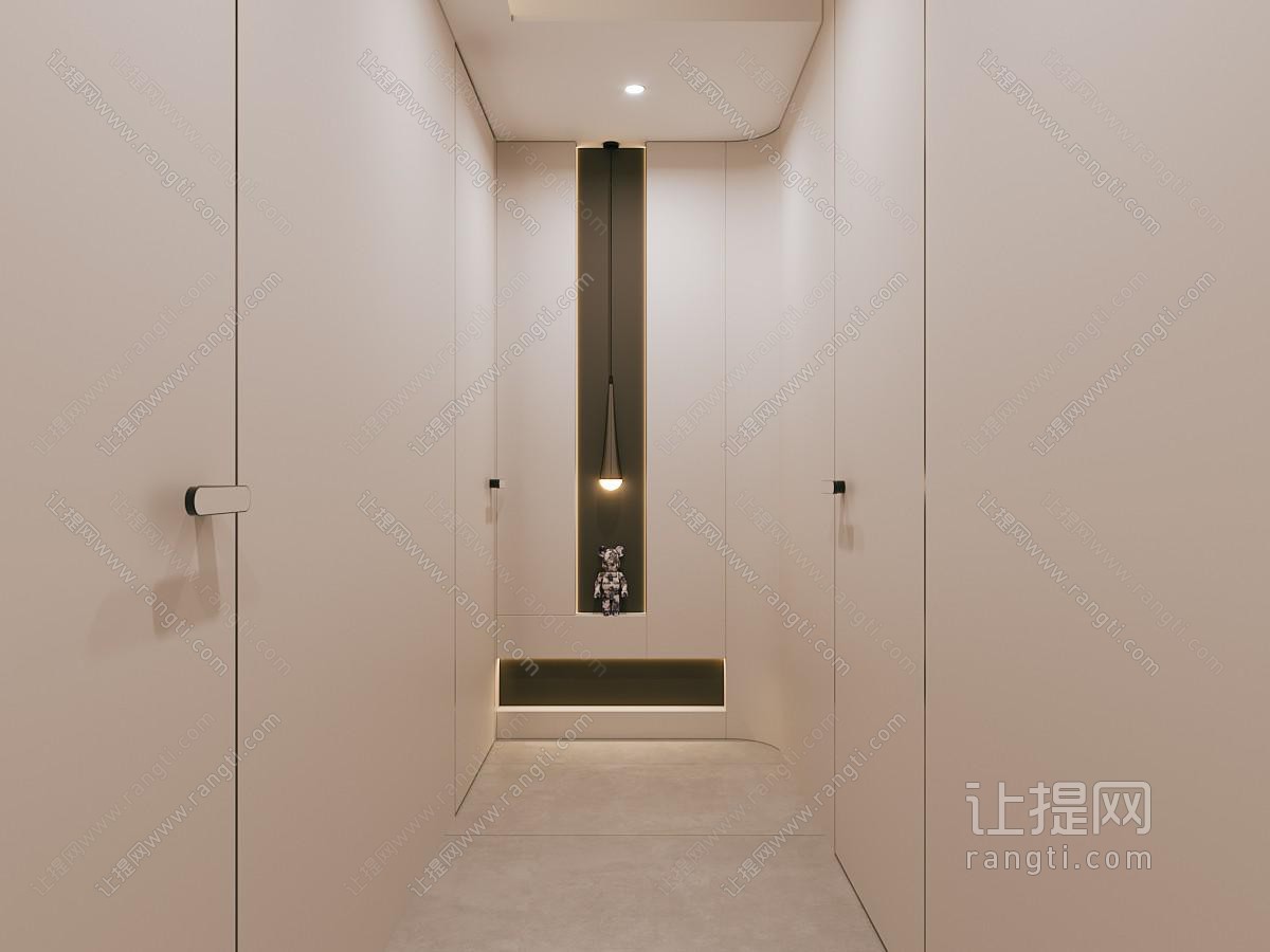 现代极简玄关过道