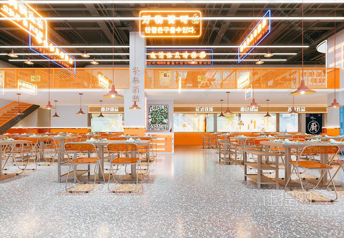 工业风饭店餐馆就餐区
