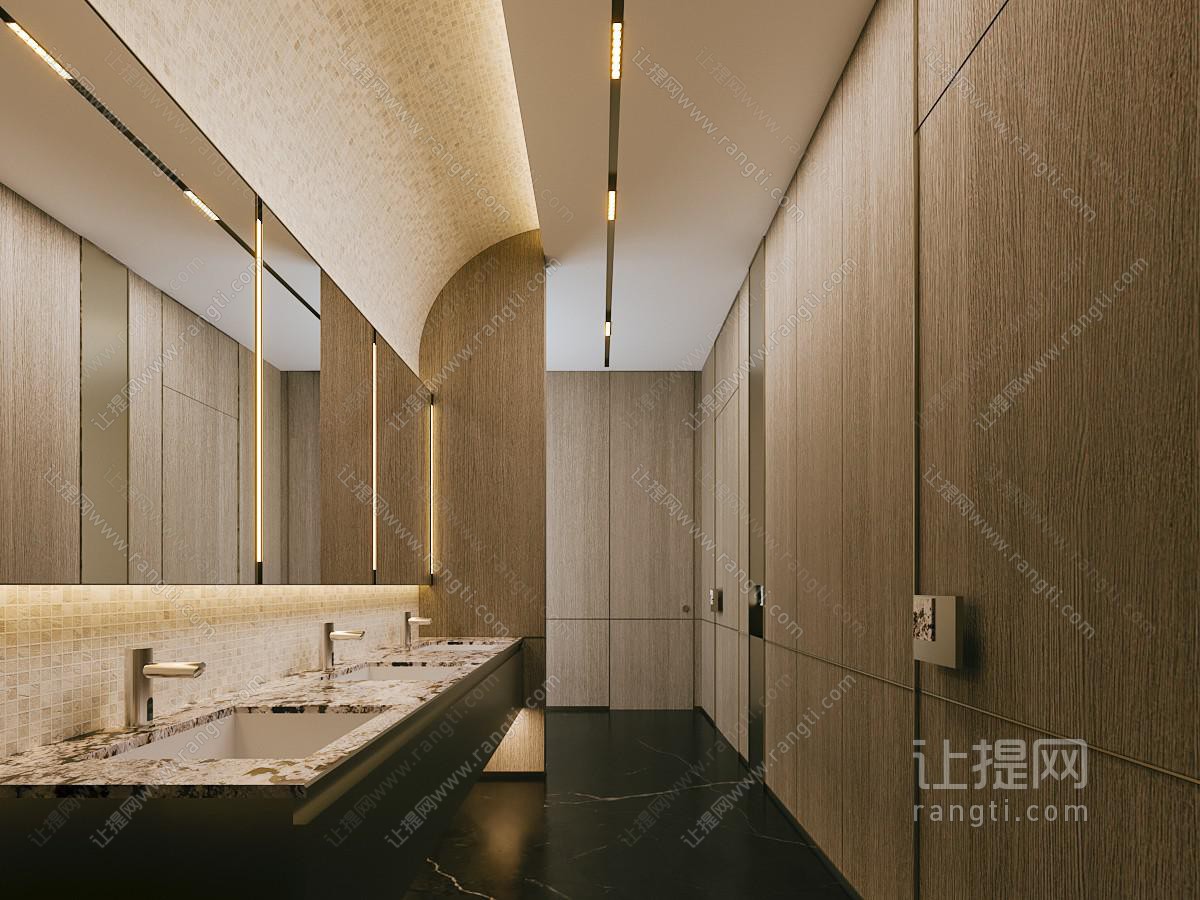 现代公共卫生间