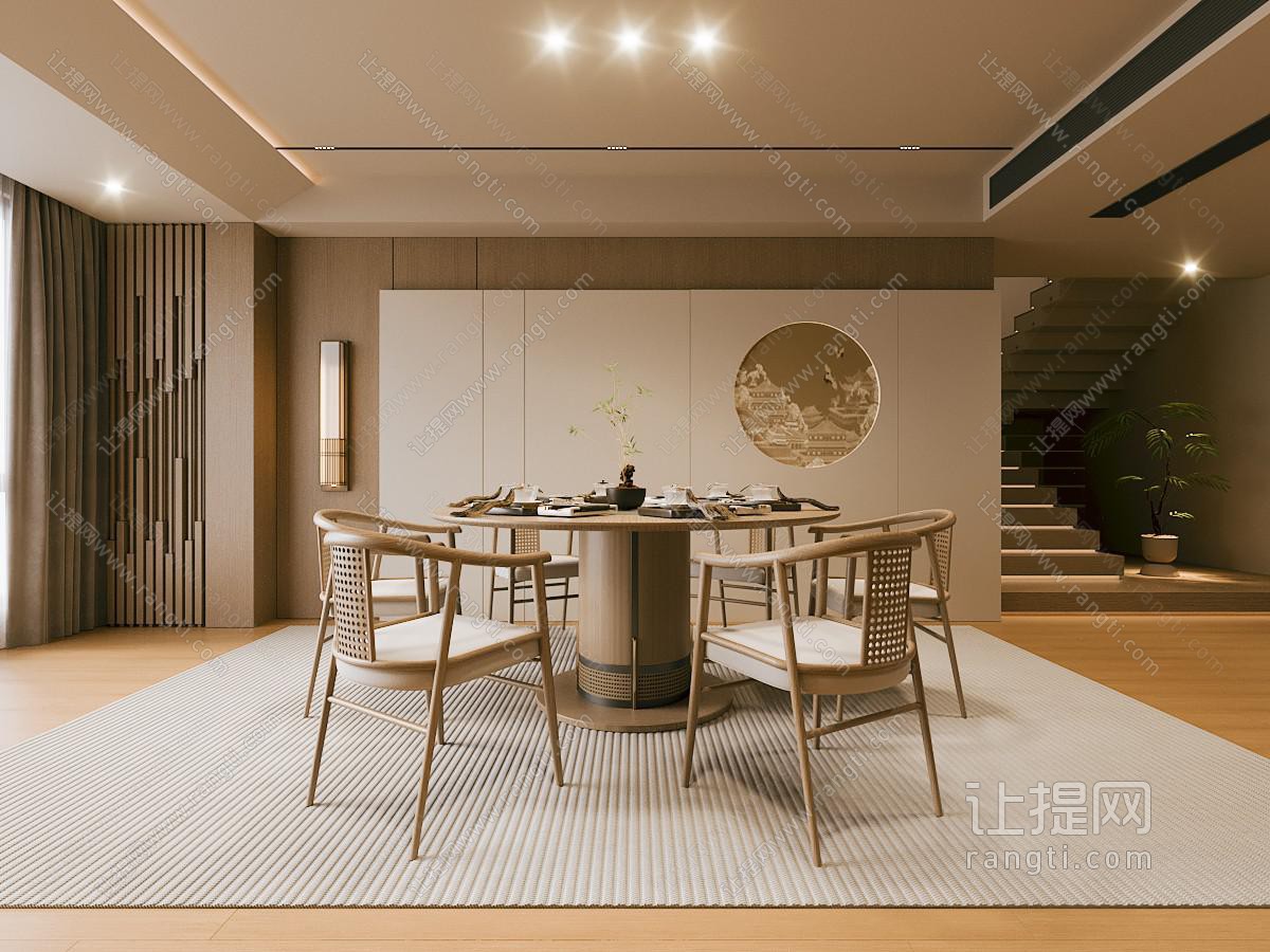 新中式中式家居餐厅