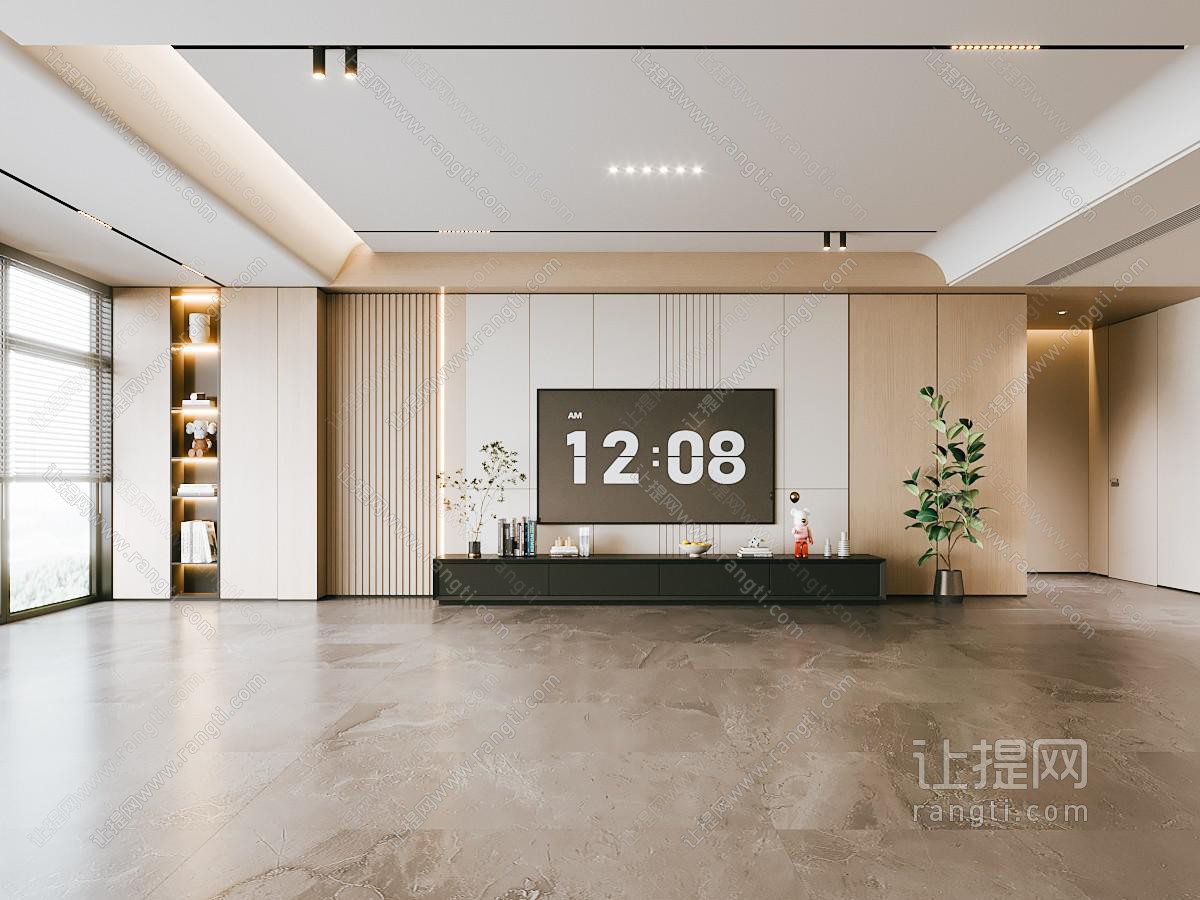 现代简约客厅 轻奢电视背景墙
