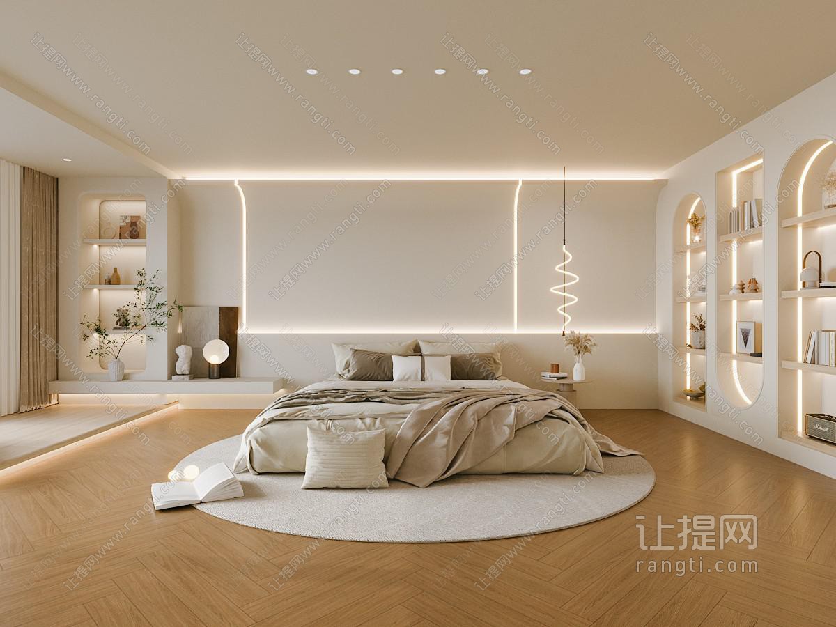 现代奶油风卧室