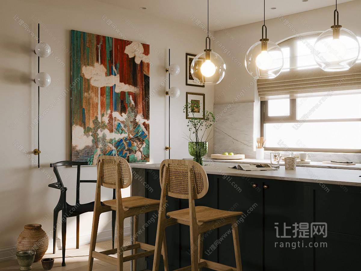 现代餐厅吧台