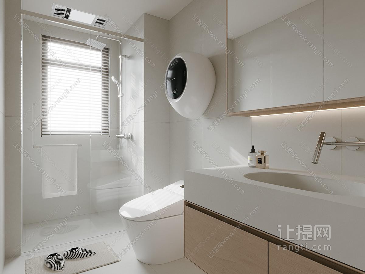 现代卫浴间 洗手间