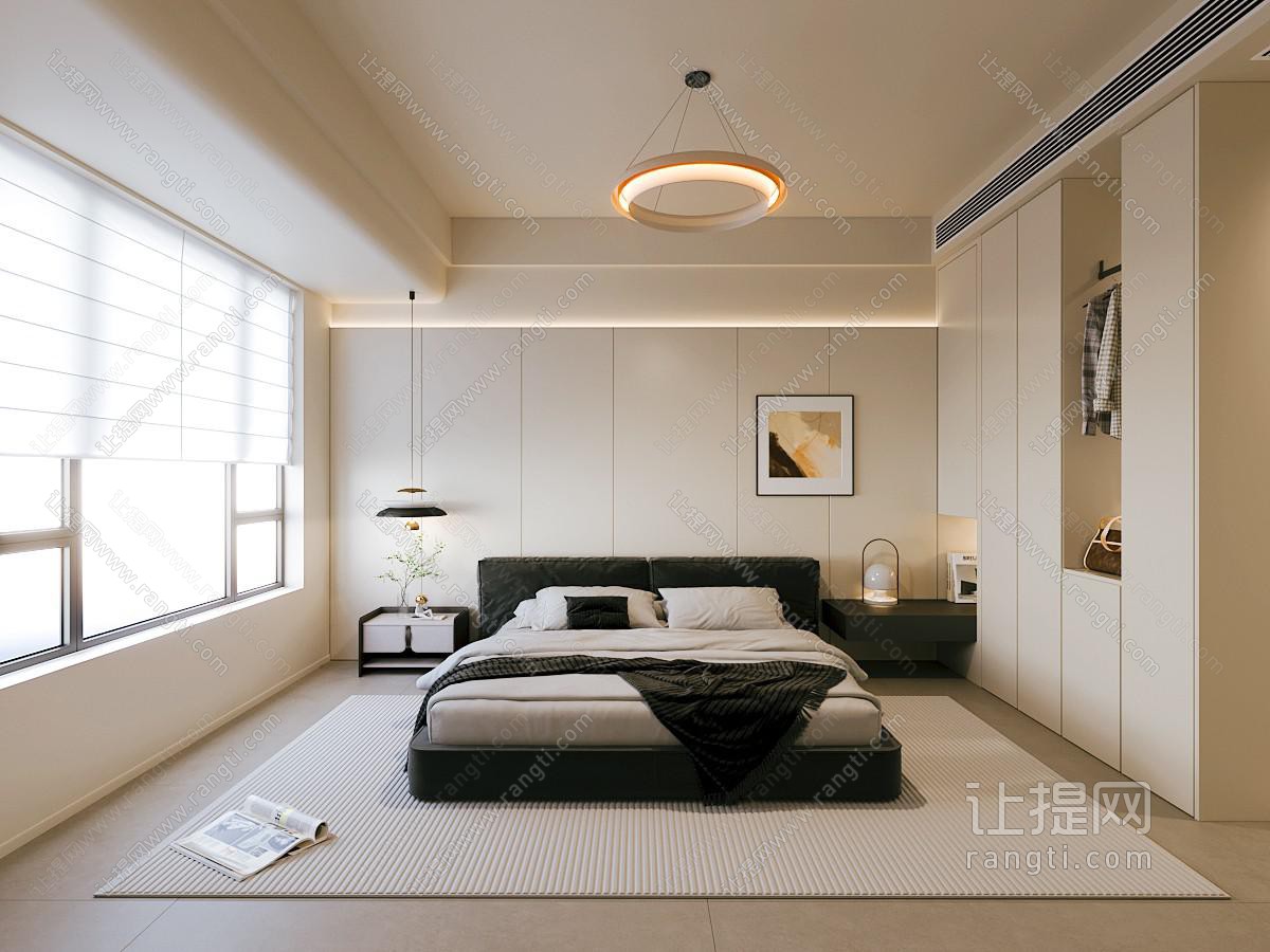 现代奶油家居卧室