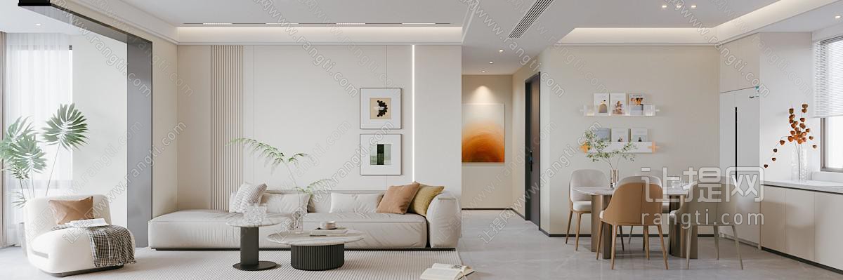 现代客厅餐厅