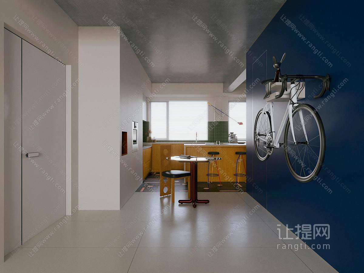 现代工业卫生间 包豪斯风格
