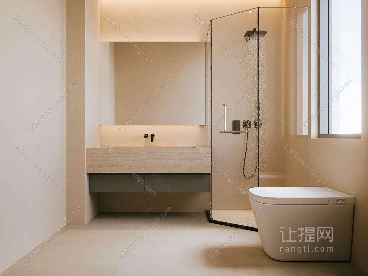 奶油卫生间 卫生间摆件
