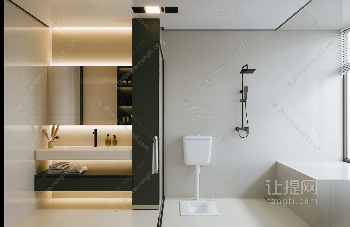 现代飘窗卫生间