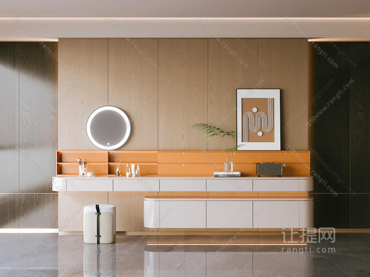 现代轻奢梳妆台