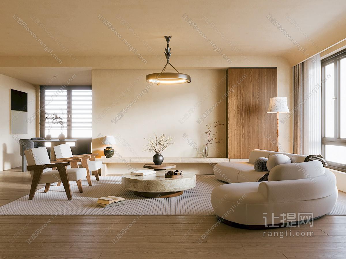 侘寂风中古风客厅