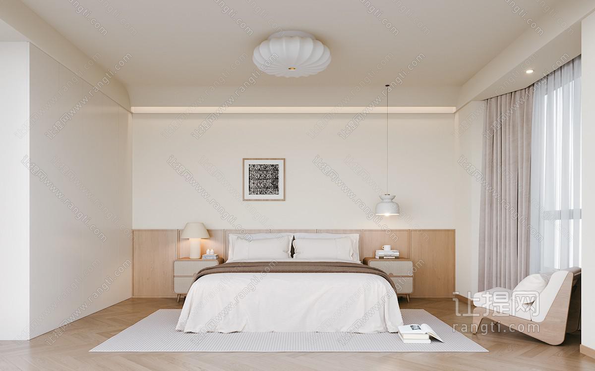 中古侘寂家居卧室