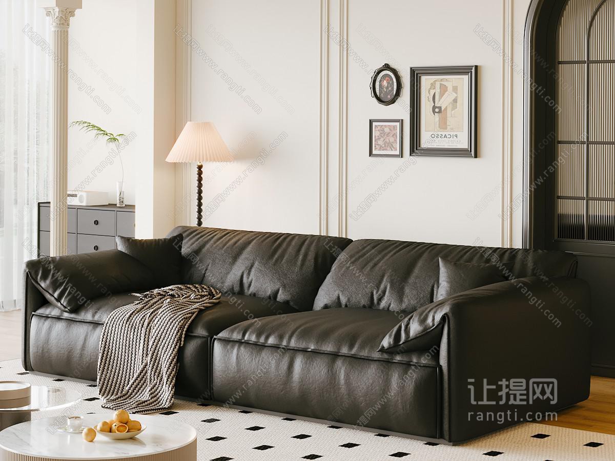 中古奶油双人沙发
