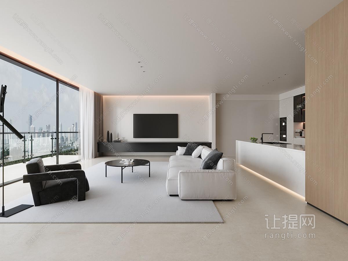 现代极简客厅