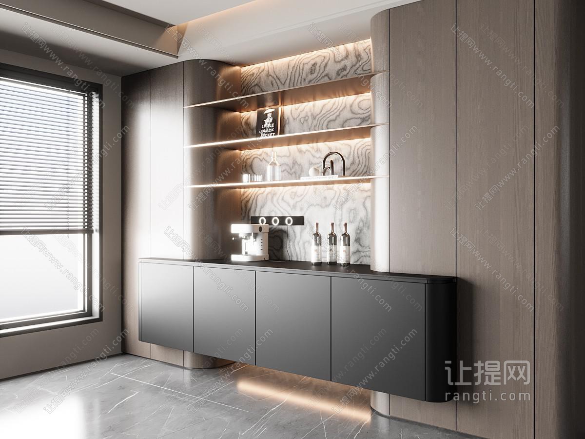 现代意式餐边柜
